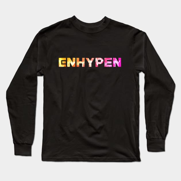 EnhypenOrangePink Long Sleeve T-Shirt by phillaj08